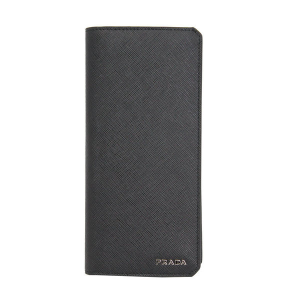 Prada Long NERO Saffiano Black Bifold Wallet - Picture 1 of 4